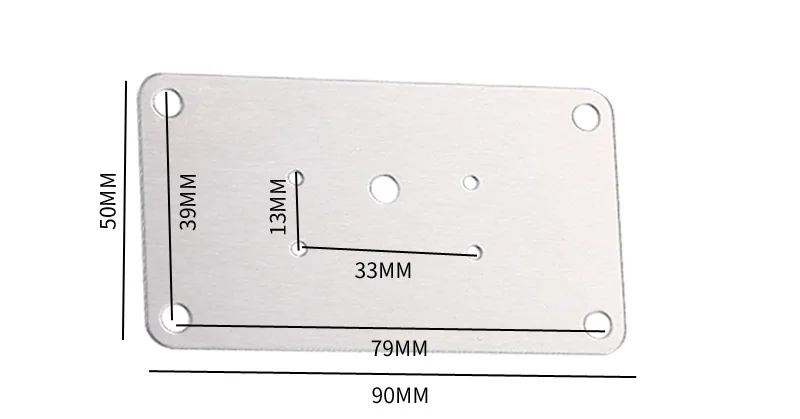 Cabinet Stainless Steel Hinge Fixing Plate 2 Piece Wardrobe Door Side Panel Hinge Repair