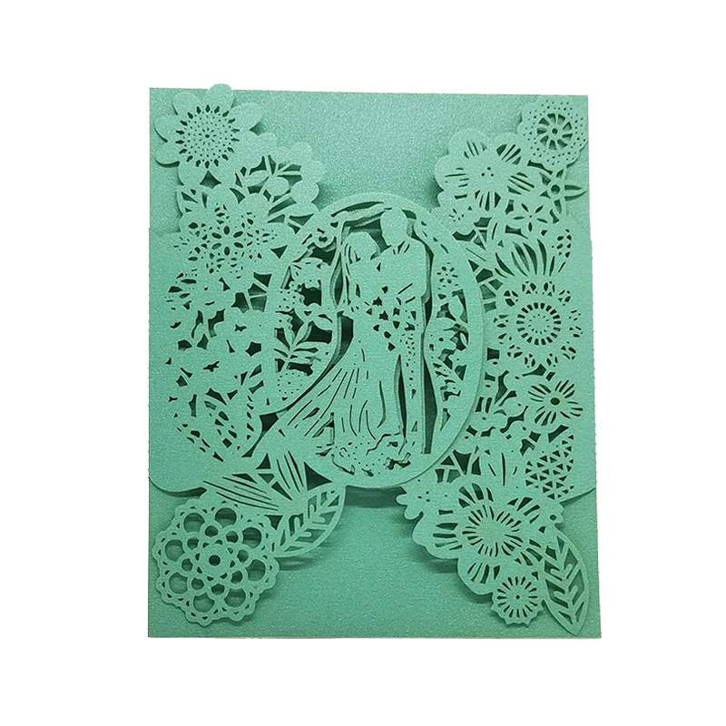 Description Picture 4 of item25pcs Bride & Groom Wedding Invitations Card Flowers Invitation Pocket Envelopes Cards Mariage Anniversary Party Supplies Favors