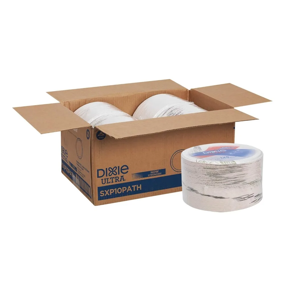 10" Heavy-Weight Paper Plates By GP PRO (Georgia-Pacific),Pathways, SXP10PATH,500 Count Bulk Pack (125 Plates Per Pack )
