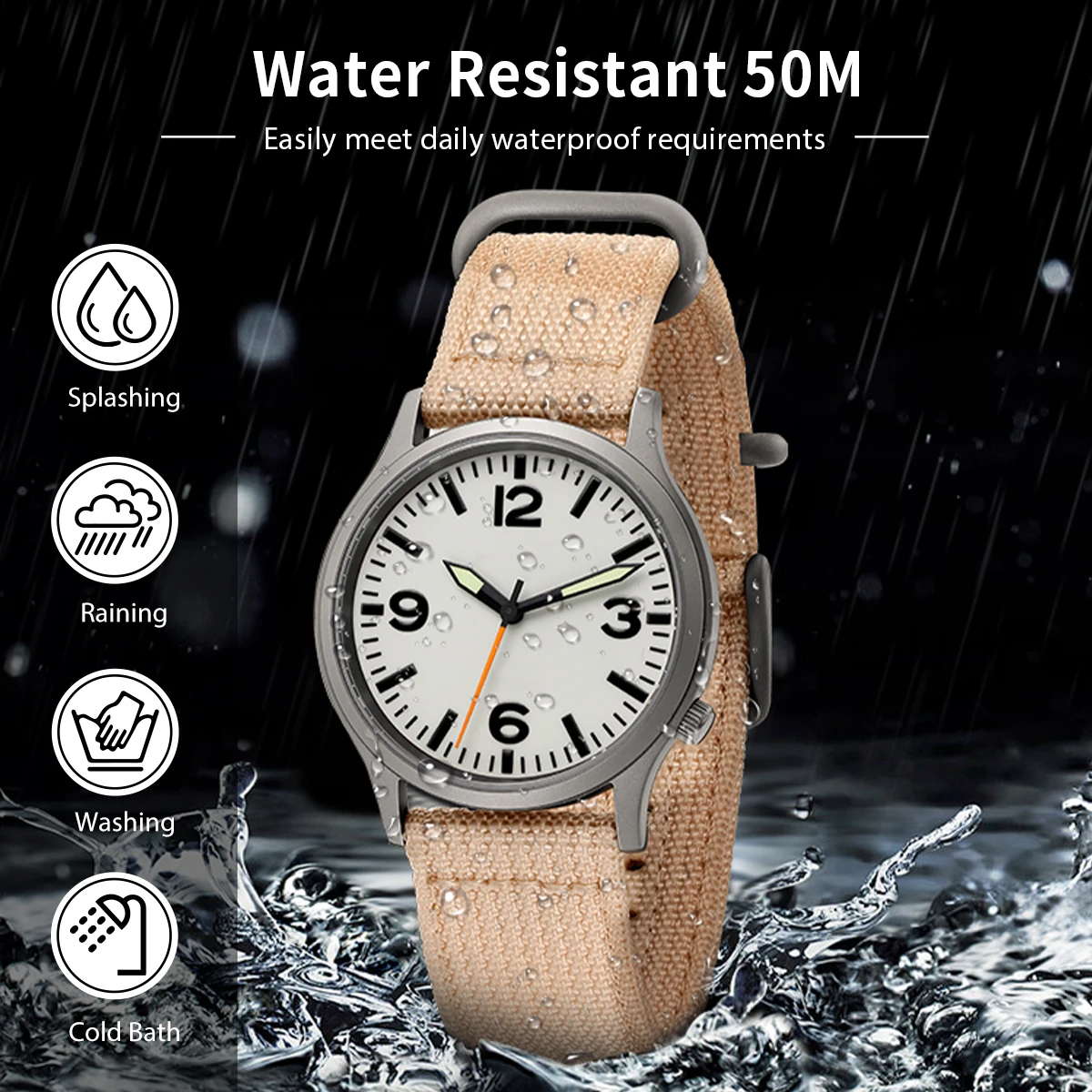 BERNY Men Watches Titanium Lightweight Sports Quartz Watch Clean and Simple Dial Sapphire Glass Luminous Waterproof Wristwatch