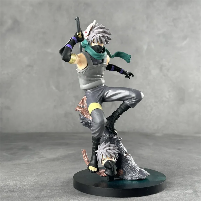 

Anime NARUTO Dark Part Hatake Kakashi Uchiha Sasuke Standing Posture Statue PVC Action Figure Collectible Model Toy Boxed