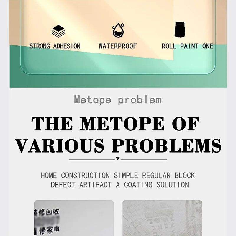 Wall Repair Tool Wall Paint antibacterial Water Based Latex Paint roller DIY Renovation Wall Spackle Cleaning