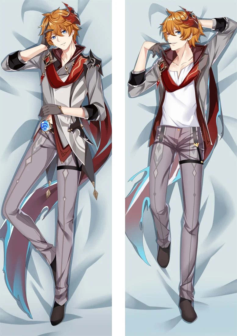 2d Genshin Impact Dakimakura Handsome Tartaglia Pillow Cover Hugging