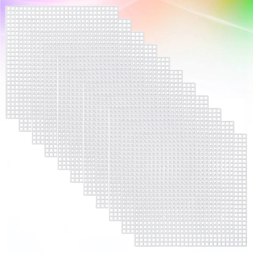 

8x8cm Square Mesh Plastic Canvas Sheets Cross Stitch Sewing for DIY Embroidery Acrylic Yarn Crafting Knit Crochet Projects