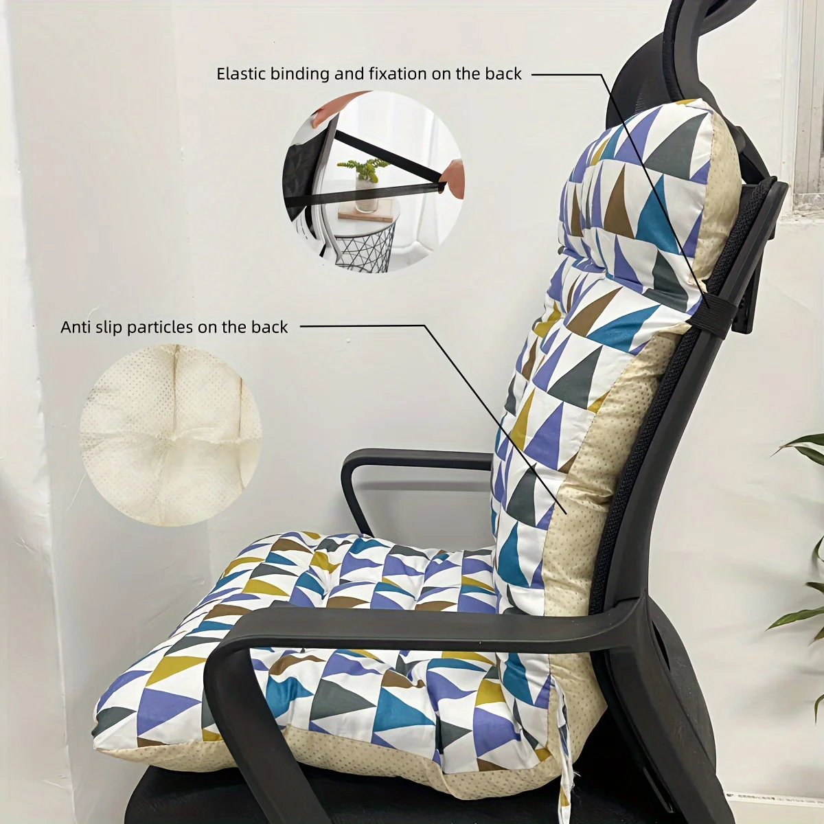 Ergonomic Office Chair Cushion, Integrated Backrest Car Seat, Seat Cushion Backrest Cushion, Comfortable Seat Support 4