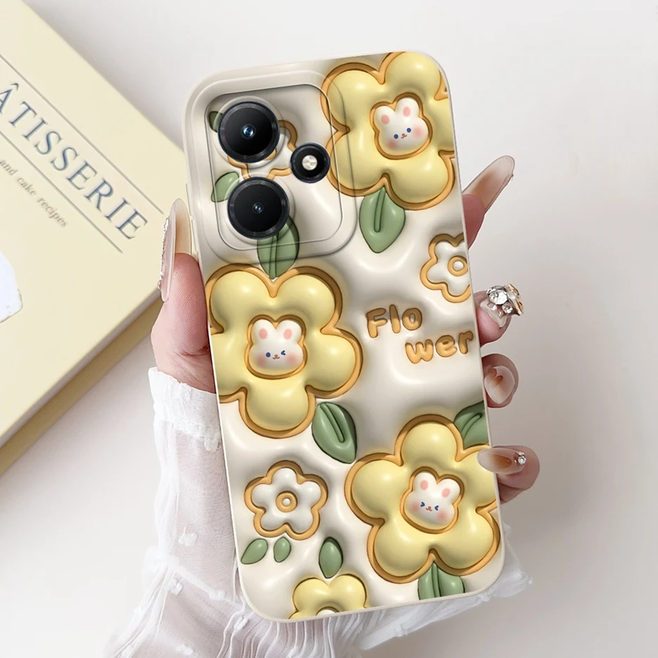 Stylish Painted Soft Silicone Protective Back Cover Case