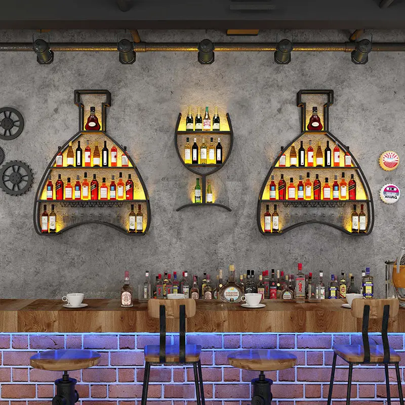 

Storage Patio Bar Cabinet Boutique Outdoor Corner Coffee European Commercial Large Wine Rack Luxury Wijnrek Nordic Furniture