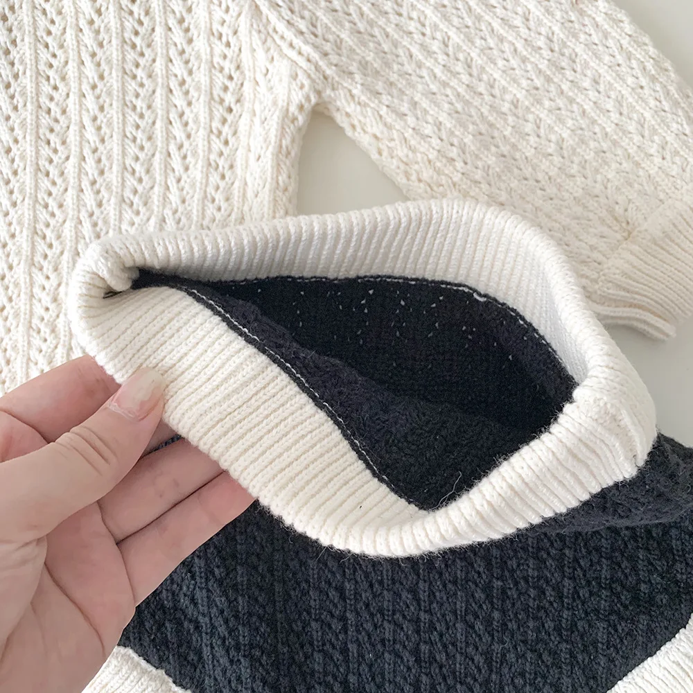 2024 Baby Mädchen Strick pullover Kleidung Sets niedlichen neuen Baby Neugeborenen Kleidung Set Kleinkind Strick pullover und Shorts 2 Stück Strick Outfit – Detail 14