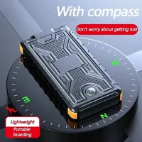 100000mAh Large Capacity New Solar Portable Power Bank Outdoor Compass External Battery Flashlight For Xiaomi iPhone Samsung 2