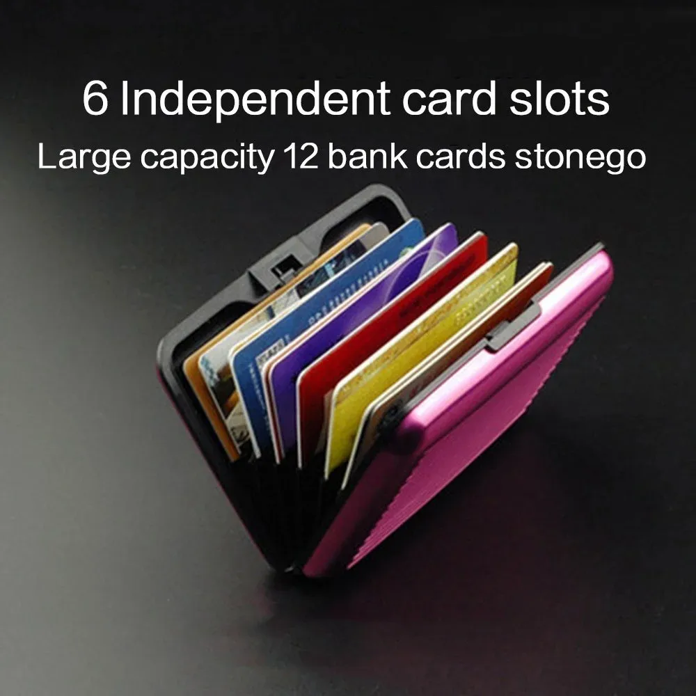 Wallet Card Holder Men Aluminum Bank Card Holder Anti-RFID Scanning Protect Holder