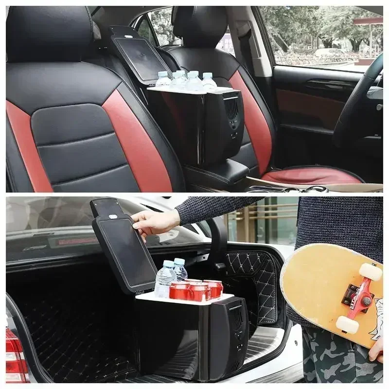Car Interior Supplies Accessories 12V 6 Liter Car Mini Refrigerator Lightweight Dual-Use Insulated Cooler Box Container