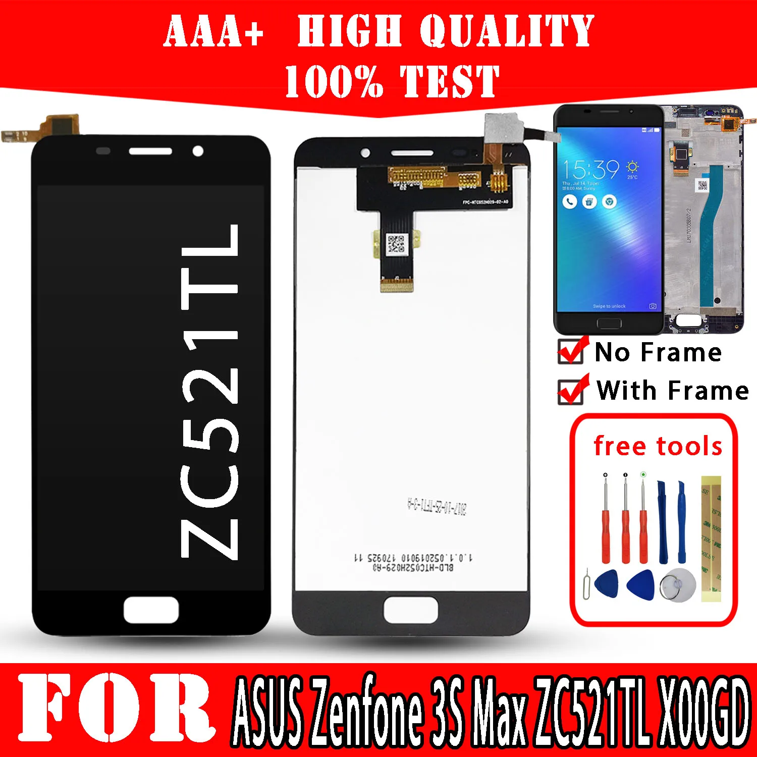 

Original LCD For ASUS Zenfone 3S Max ZC521TL X00GD Display Premium Quality Touch Screen Replacement Part Phone Repair Free Tools