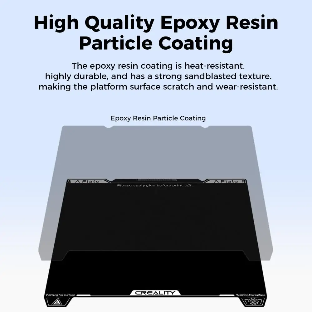 Plaque De Lit Imprimante 3D Creality 235x235 Mm En Résine époxy Texturée - Compatible Ender-3V3/3S1/K1 Et Autres