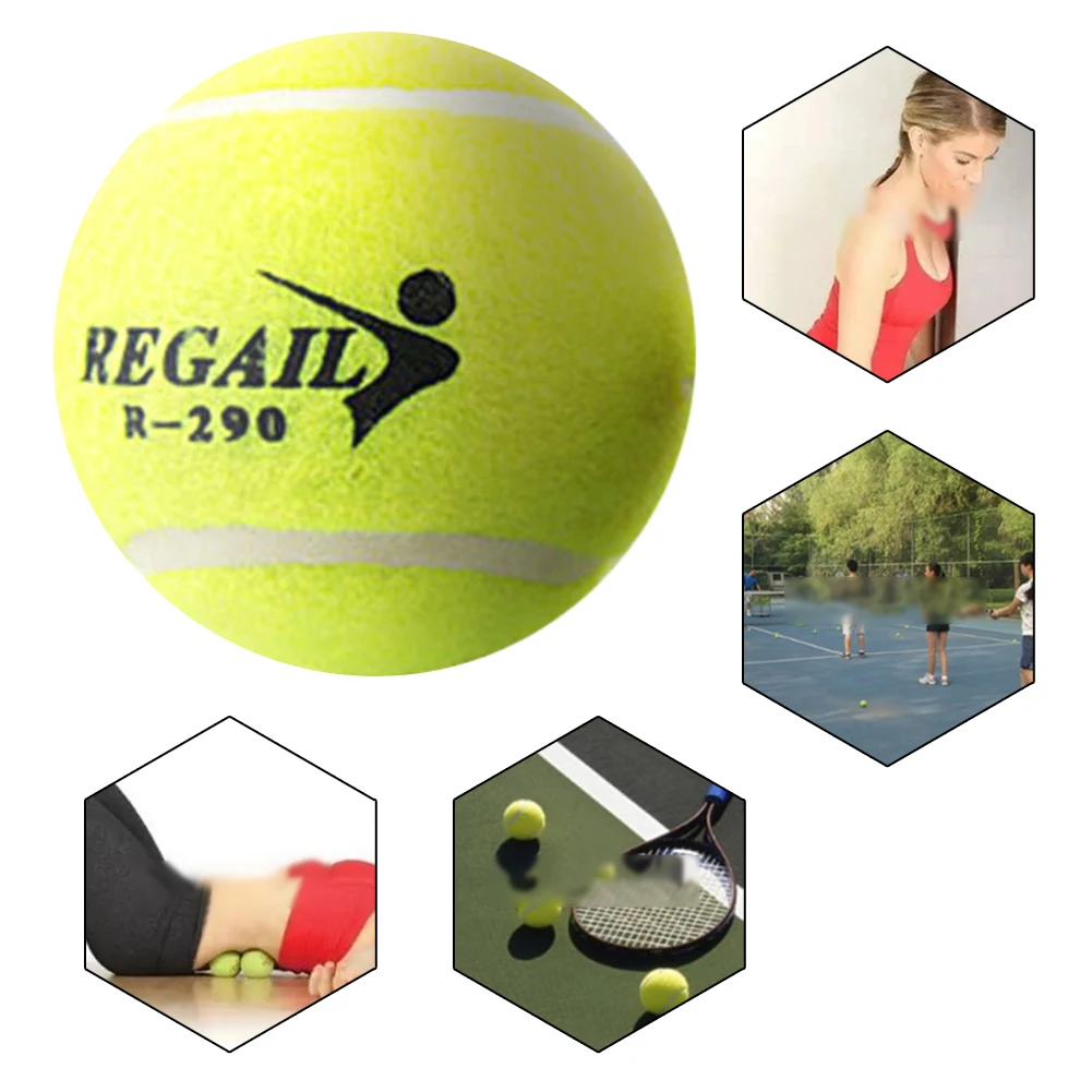 

Tennis Balls High Bounce Training Tennis For Dogs Bite 6.4CM Elastic Rubber Tennis Training Ball Outdoor Sports Tennis Ball