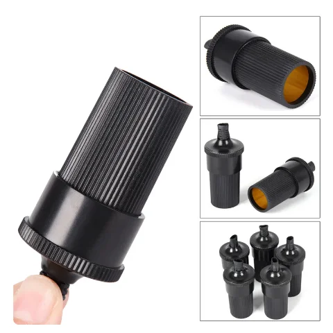 Cigar Lighter Mother Seat 12V/24V Automotive Cigar Lighter Mother Base High Power Inflatable Pump Vacuum Cleaner Inline Socket Adapter