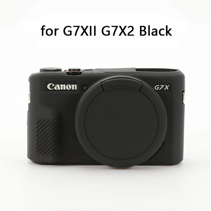 Durable Soft Silicone Rubber Shockproof Camera Body Case with Lens Cap Protection