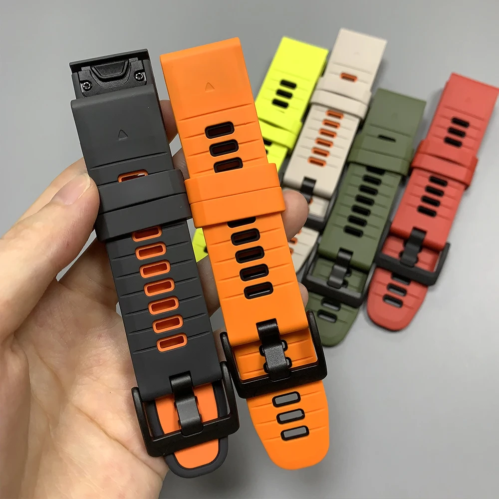 Silicone QuickFit Release Watch Band - Soft Strap Bracelet, 22mm and 26mm