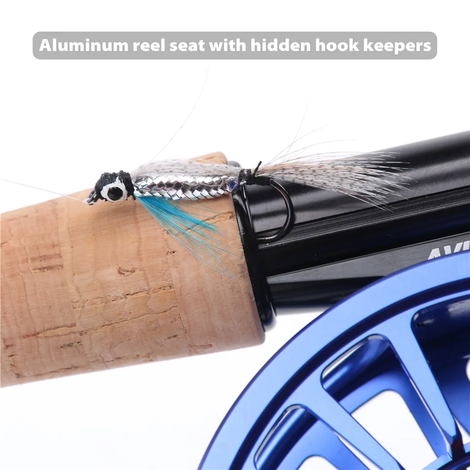 Maximumcatch Saltwater 30T SK Kohlefaser-Fliegenangelrute 8-10WT mit CNC-gefräster Mikro-Einstellung, Drag Fly Reel & Line Combo – Detail 18
