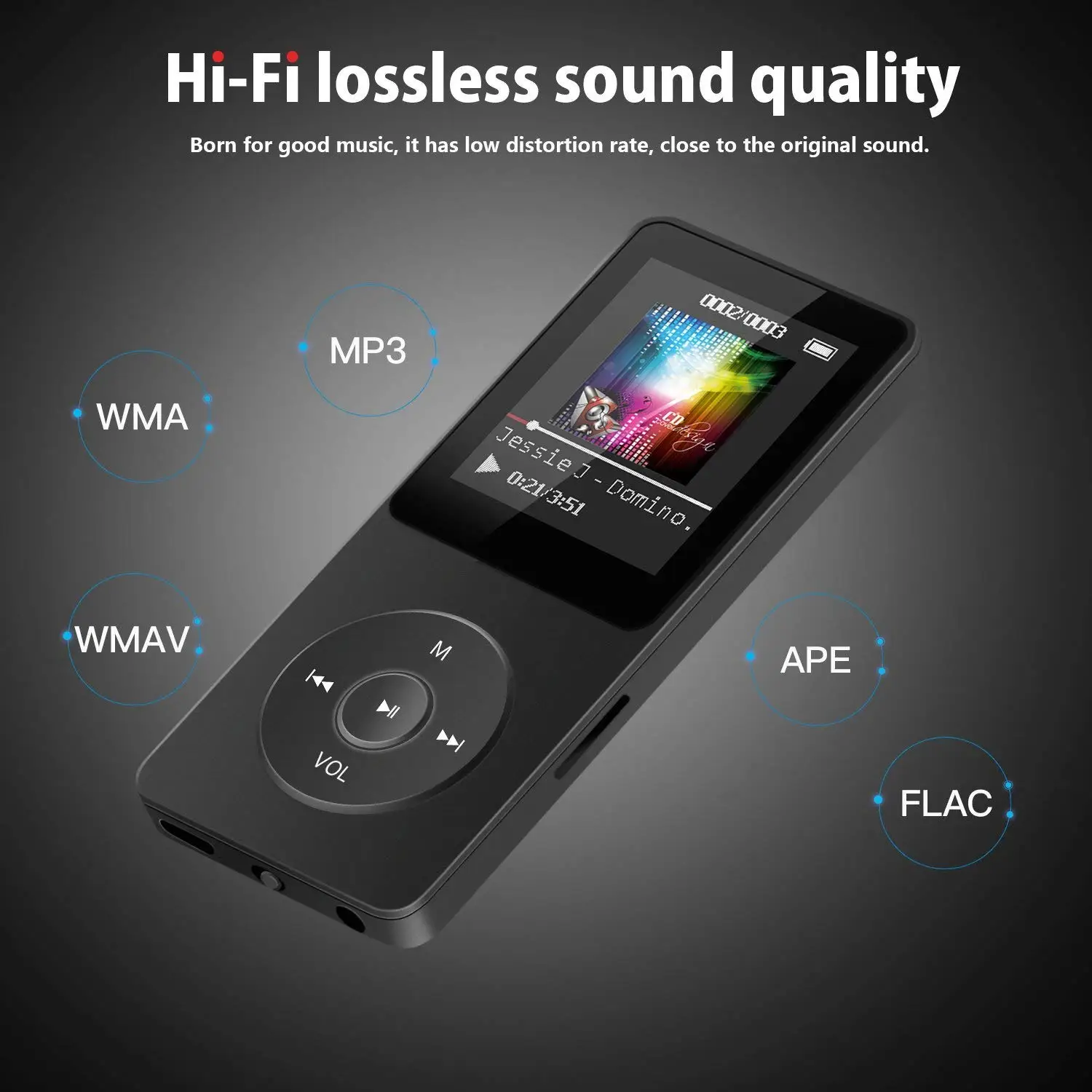 Bluetooth MP3 Music Player, μη καταστροφικό, φορητό Walkman, mp4FM Radio Card, εξωτερική, εξαιρετικά λεπτή, φοιτητική εγγραφή p3_voghion.com