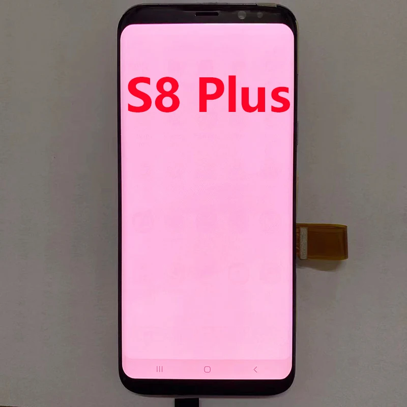 Con Red Burn S8 Plus Lcd Per Samsung S8 Plus G955 G955F Display Touch Screen 6.2 ''Frame Digitizer Assembly S8 + Sm-G955Fd Lcd