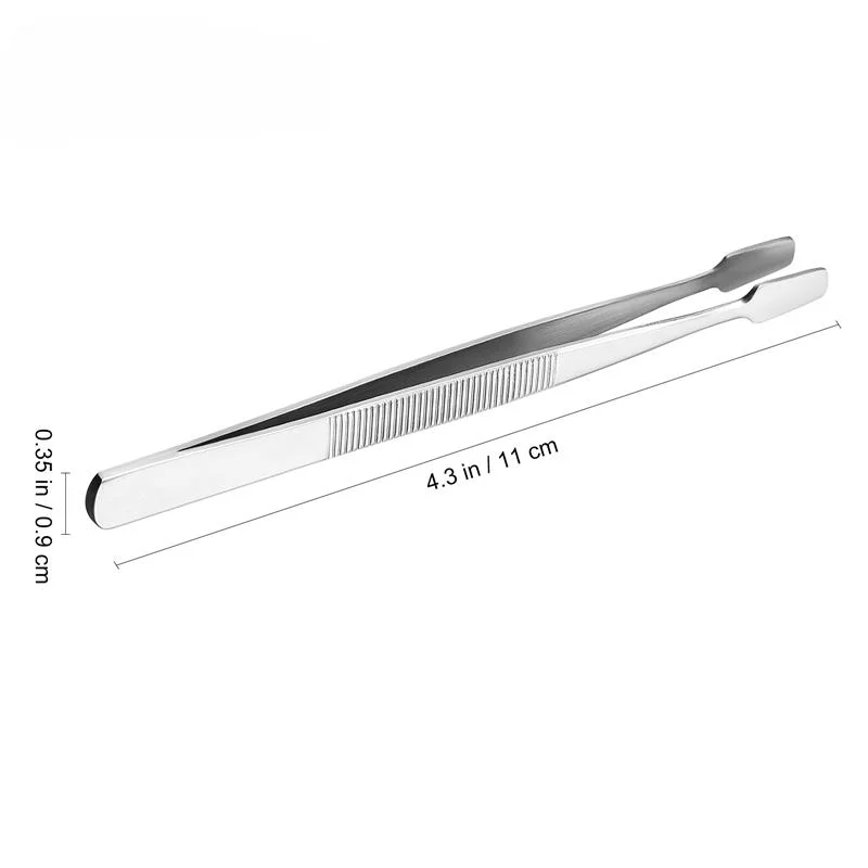 Tweezer Tool 1Pcs Stamp Tweezers Stainless Steel Philately Stamps Collector Tools Eyebrow Forceps Brazing Tweezers Tong Soldering Hand Tools