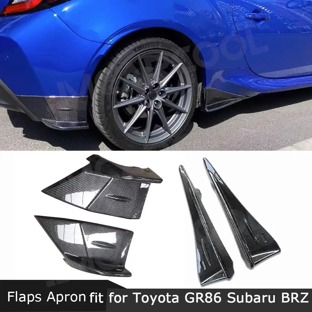 

Rear Bumper Splitters For Toyota GR86 Subaru BRZ 2021+ Carbon Fiber Side Skirts Cupwings Spoiler Body kits FRP Car Accessories