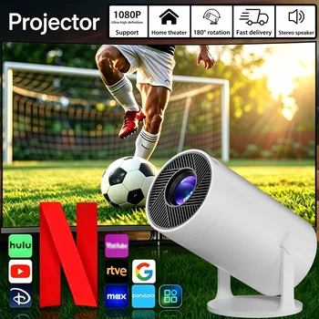 Proiettore Portatile Smart Ultra HD con Supporto 4K e Proiezione Wireless WIFI, Ideale per Ufficio, Casa, Stagione delle Lauree e Tifosi di Calcio