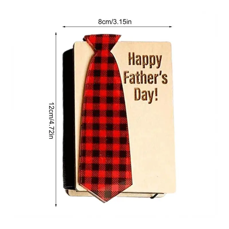 목재 아버지날 거치대 타이 카드 거치대, 인사 카드, 아버지날 카드 상자, 목재 아버지날 카드 거치대