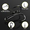 50Pcs Fishing Hook High Carbon Steel Treble Overturned Hooks Fishing Tackle Round Bend Treble For Bass 2