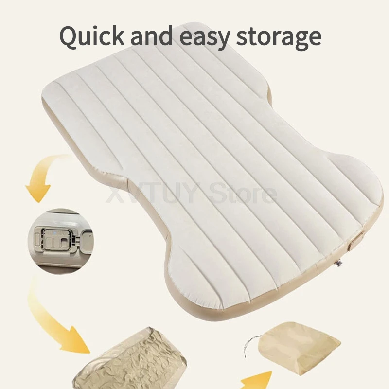 Portable Inflatable Camping Mattress for Tesla ModelY Automobile Self-Inflating Travel Sleeping Mattress with Pillow for SUV Car