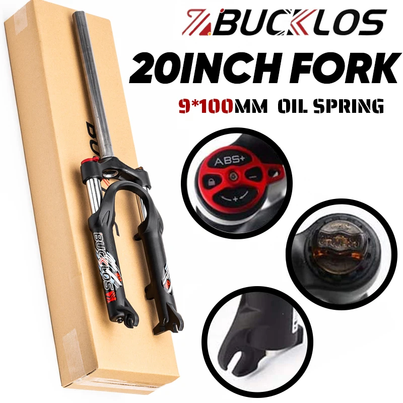 BUCKLOS 20inch Oil Spring Suspension Fork 50mm Travel Folding Bike
