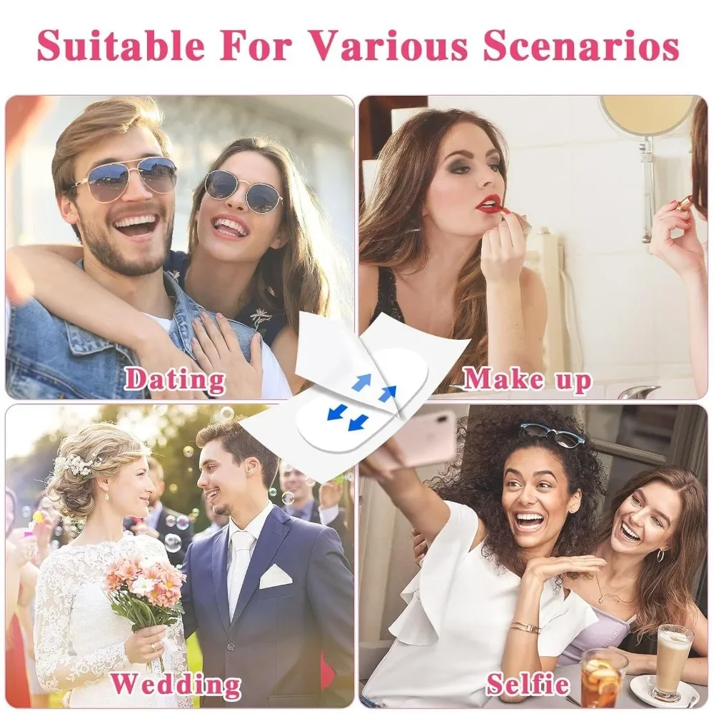 50pcs/100pcs 새로운 방수 페이스 리프트 테이프 투명 보이지 않는 리프팅 페이스 스티커 접착 테이프 메이크업 테이프 턱살