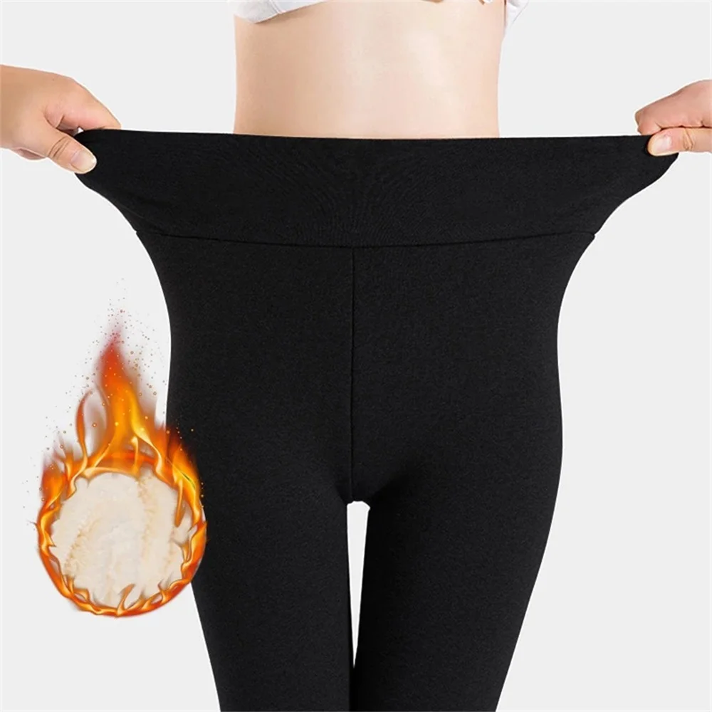 Women'sWinter Warm Leggings Super-thick High Stretch Lamb Cashmere Leggins High Waist Skinny Trousers  women clothing  leggings