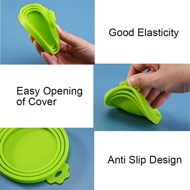 Silicone Pet Can Lid Portable Dogs Cats Storage Tin Cap Lid Soft Seal Cover Canned Lid Pet Items Health Pet Daily Supplies 3