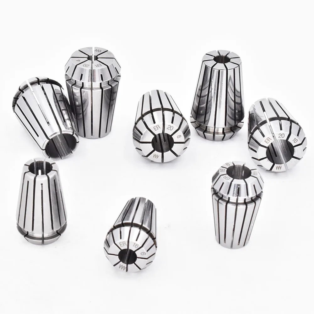 

AAA Class 0.005mm ER32 ER25 ER20 ER16 ER11 1/8 1/2 Spring Collet Set Spindle Tool Holder Clamping Gripper CNC Machine Parts