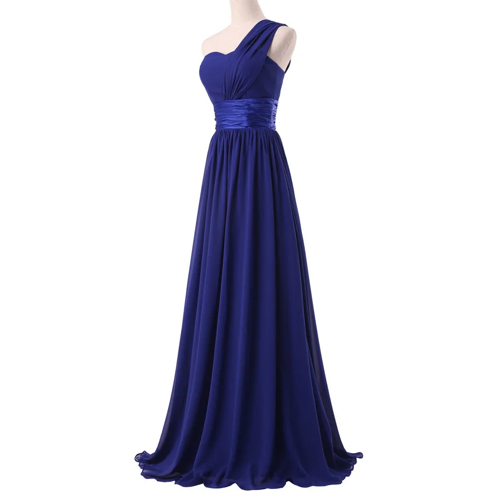 Chiffon One Shoulder Elegant Bridesmaid Gowns 2