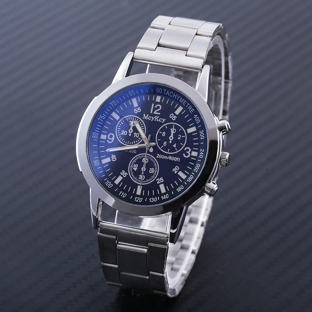 Fashion Watch 1PCS Men's Business Trend Leisure Classic Round Dial Quartz Watch for Daily Clothing