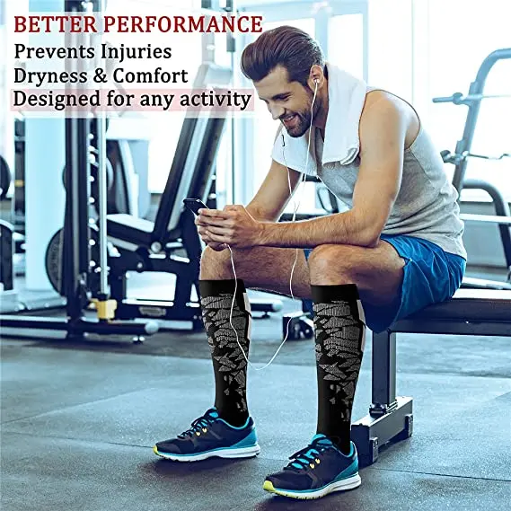 Anti-fatigue Compression Health Socks Varicose Socks Football Compression For Long Seating And Standing Men's