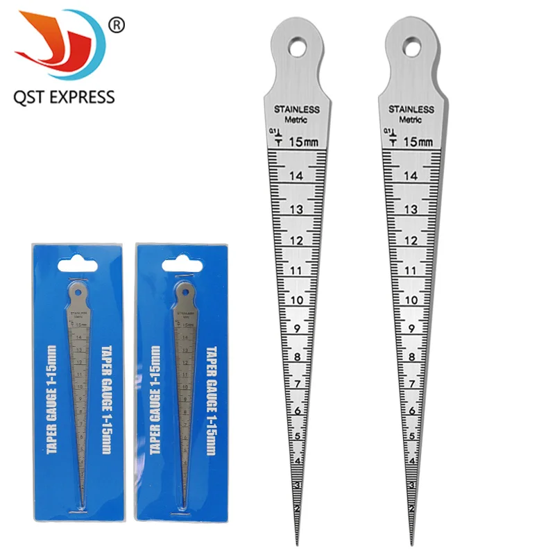 Stainless Steel Gap Gauge Aperture Taper Gauge High-precision 0-15mm Stainless Steel Inner Diameter Wedge Plug
