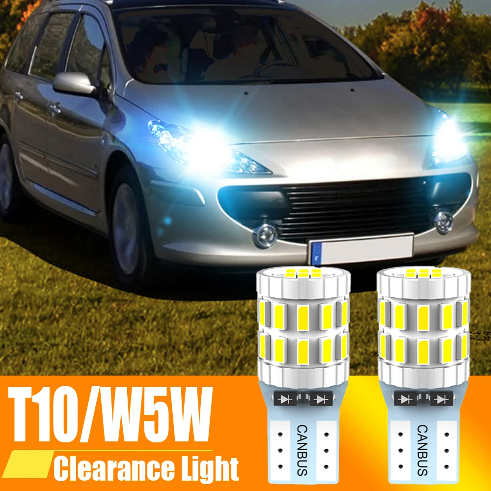 2X Ha Condotto La Luce Di Liquidazione W5W T10 Per Peugeot 1007 107 206 207 306 307 Cc Sw 4007 4008 407 508 607 807 Bipper Tepee Expert Partner