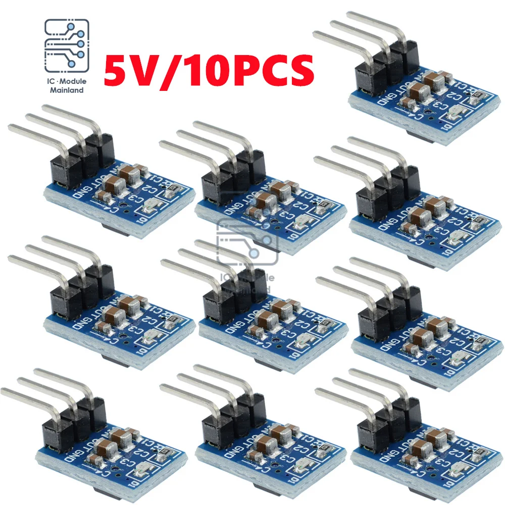 

DC4.5V-7V to 3.3/5V Step-Down Module Voltage Regulator Down Power Supply Buck Module 3 Pins AMS1117 800mA Adjustable Boost Board