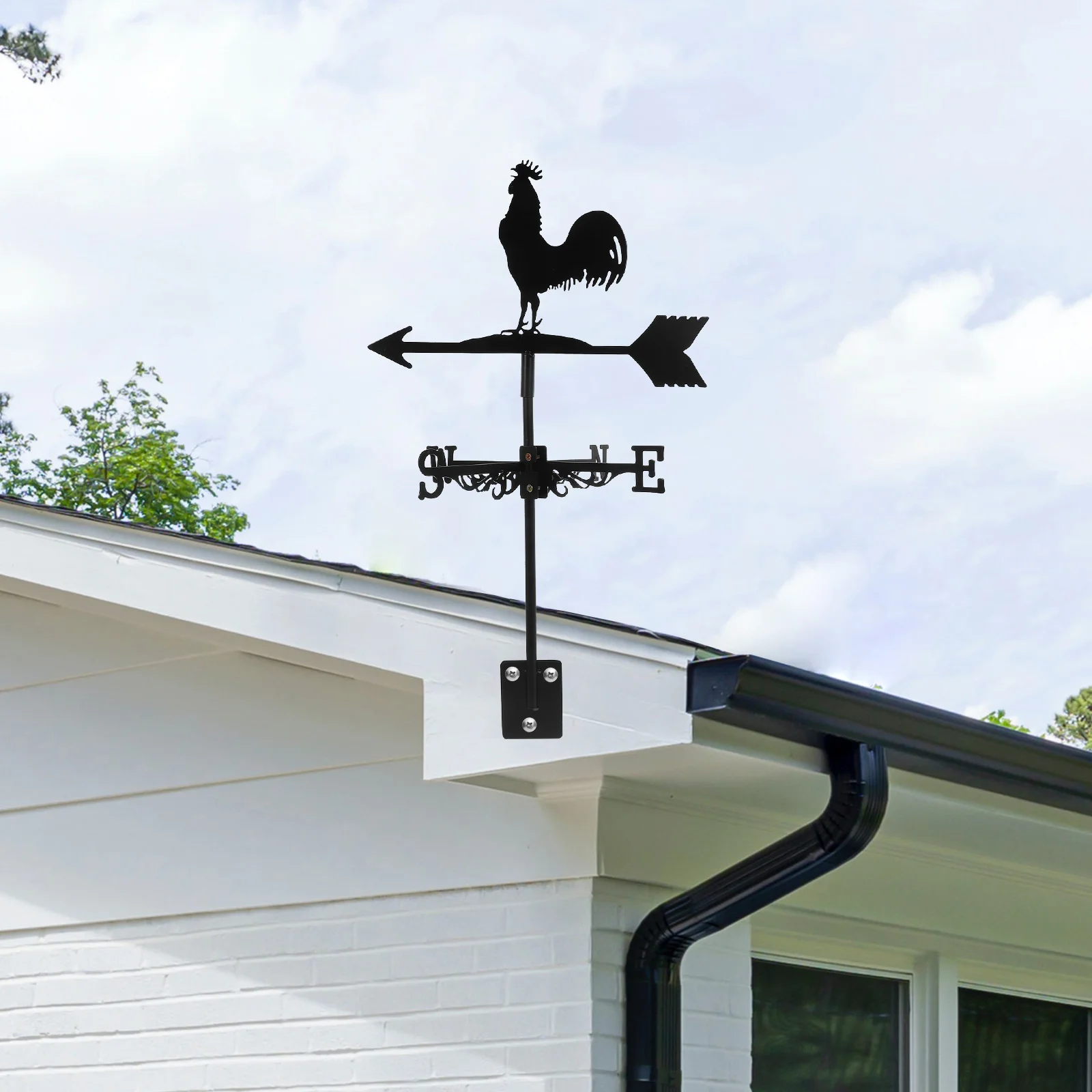 

Metal Weather Vane Rooster Wind Vane Rooftop Weather Vane Wind Direction Indicator Farm Scene Garden Art Decor Roof Garden
