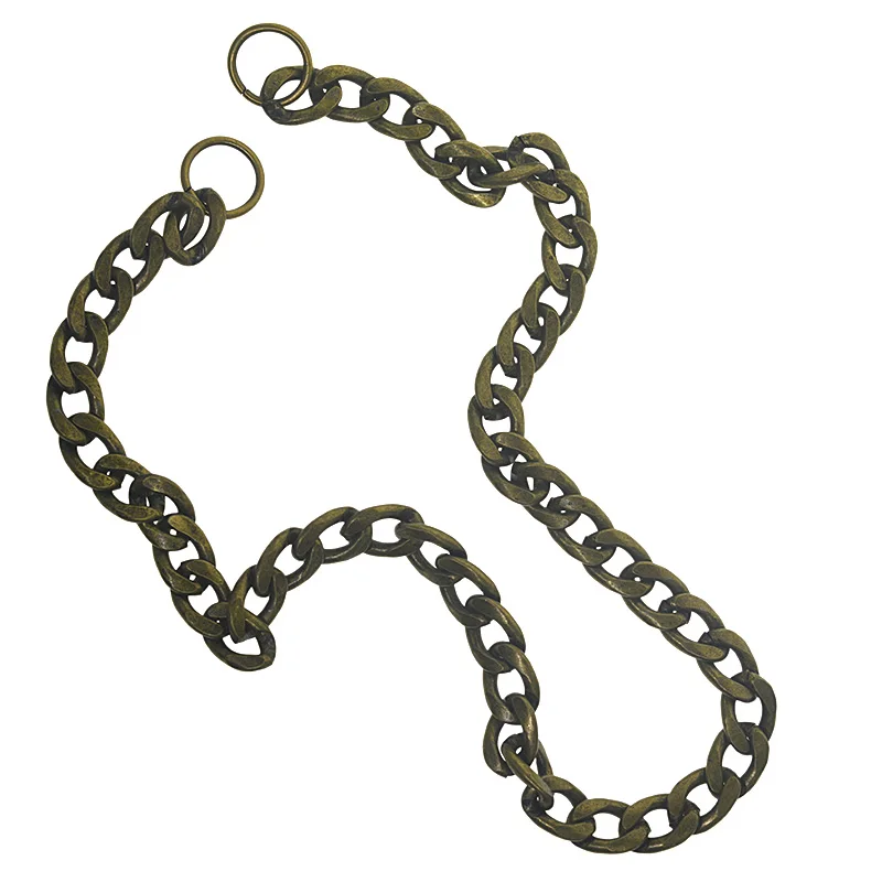ブランケットアクセ black bronze plated biker 10mm thick 30cm-100cm long NK link