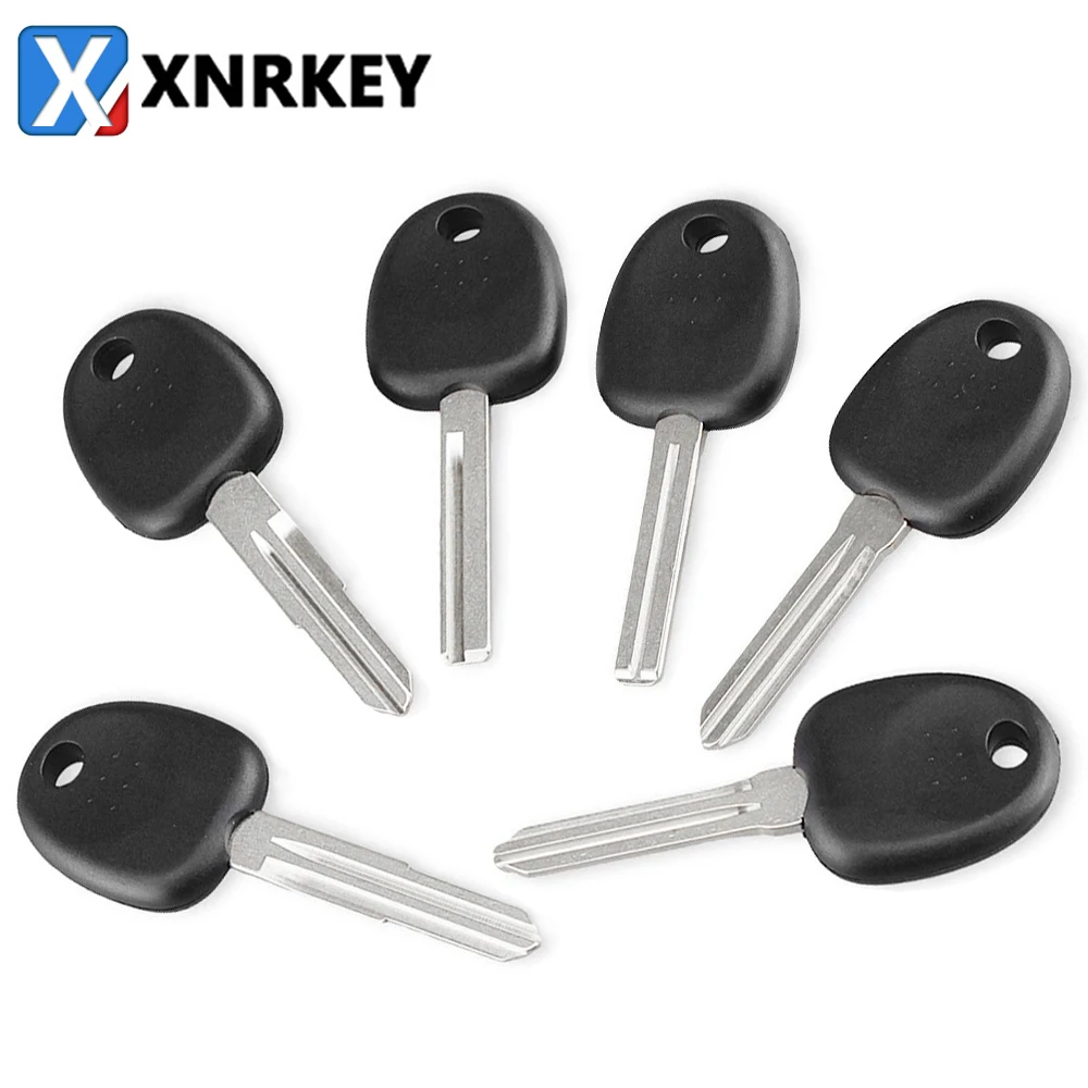 

XNRKEY 10 Pcs Transponder Key Blank for Hyundai Accent Sonata NF Elantra IX35 Tucson Verna Replacement Car Key Shell Case