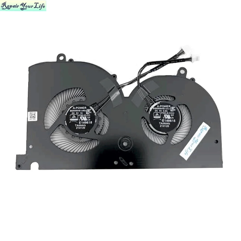 Laptop Cpu Gpu Ventiladores de Refrigeração para Msi Gs76 Ws76 Criador 17 Gs76 Stealth 11ue 11ug 11uh Cooler Ventilador Ms17m1 17m1-cpu Bs5005hs-u4q - Imagem 3