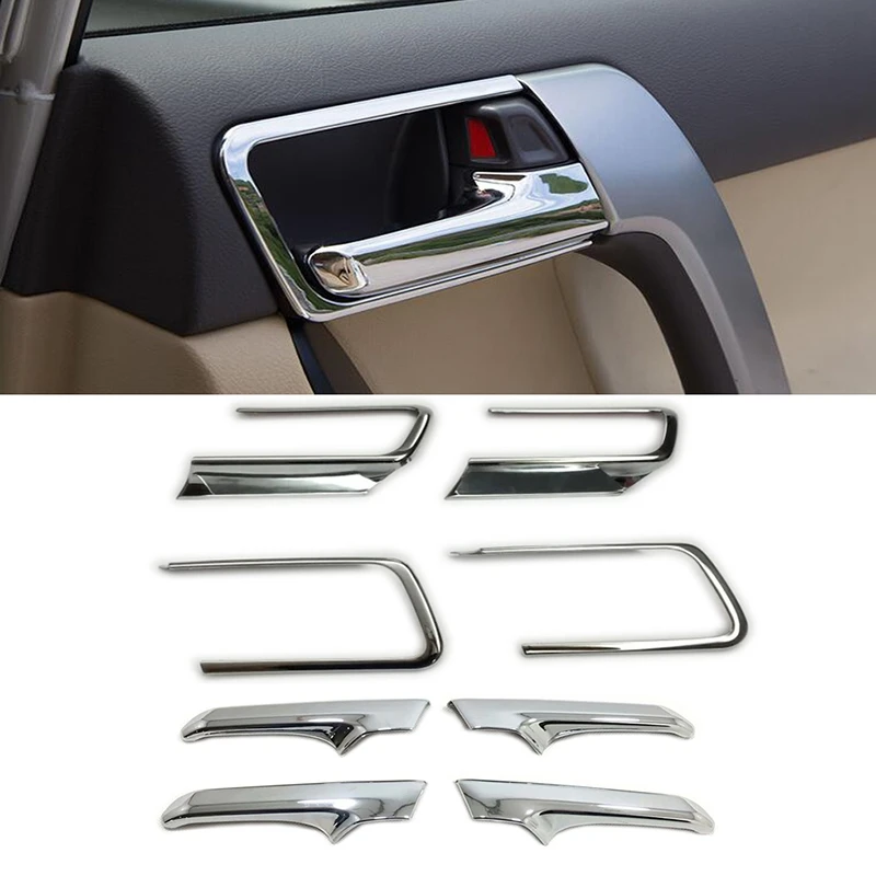 

Защитная Наклейка для Toyota Land Cruiser Prado FJ 150 2014 2015 2016 ABS Chrome Накладка на внутреннюю дверную ручку Trims
