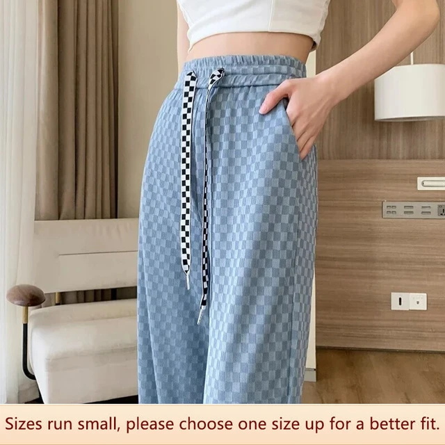 Summer Thin Women High-waist Casual Loose Slimming Panties Flared Design  Dragging Bottom Long Pants - AliExpress