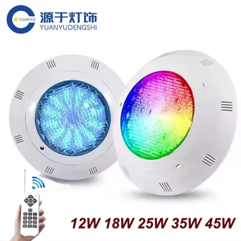 Luci LED Subacquee per Piscina RGB Cambia Colore AC12V 12W 18W 25W 35W 45W Lampada Impermeabile IP68 Bianco Caldo/Bianco Freddo