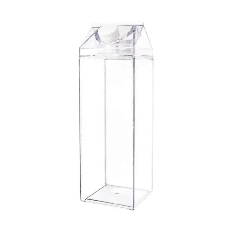 500/1000ml Plastic Clear Convenience Bottle New Reusable Juice Transparent Sport Leakproof Cup Box Milk Drinking Water Home