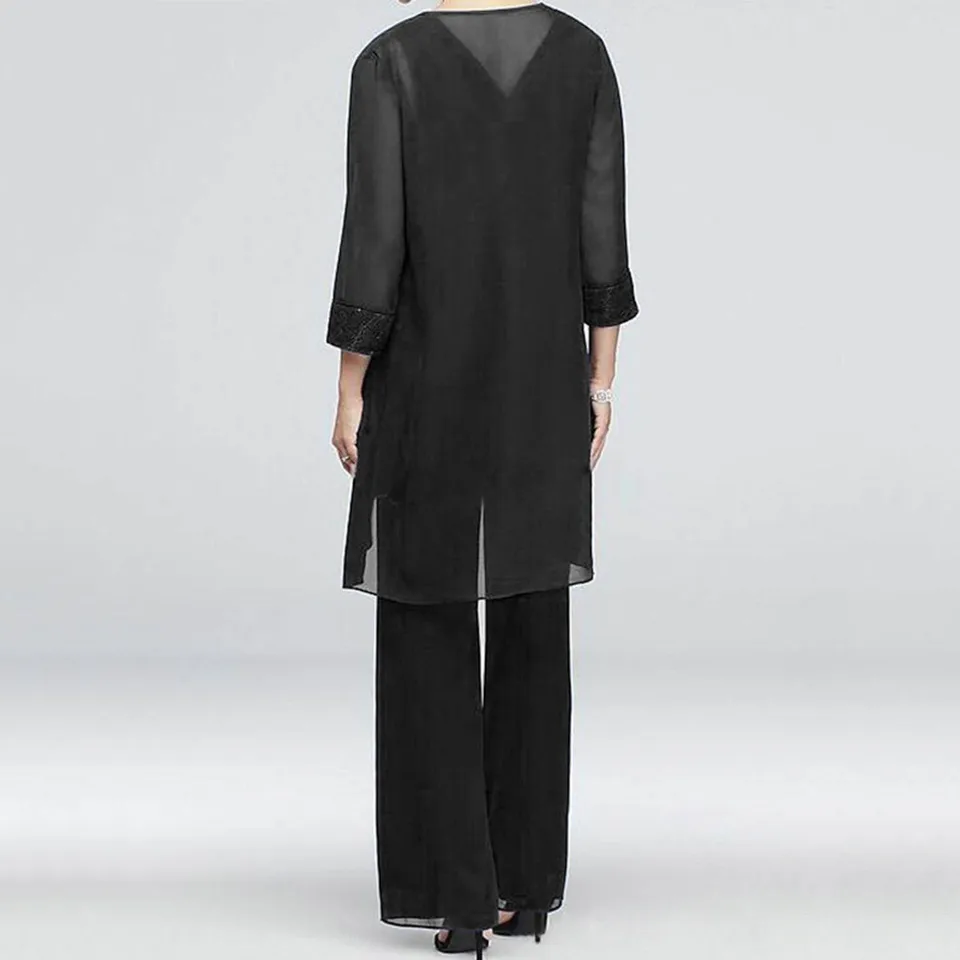 Wedding Guest Black Skirt Suit Plus Size Pant Suits Plus Size